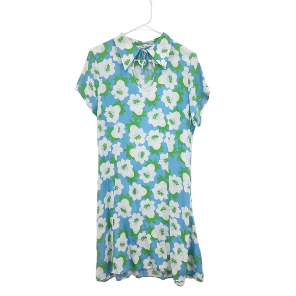 Rolla's Women's Kelly Datura Floral 70's Mini Dress Lightweight - XL - Picture 1 of 9